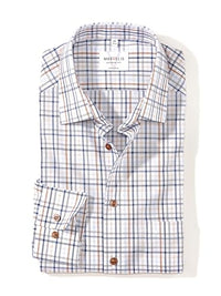 Thumbnail for Marvelis Herren Businesshemd Langarm Non-Iron Modern Fit,Kariert,New Kent,beige 21,46 im Sale