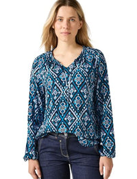 Thumbnail for CECIL Damen B345128 Bedruckte Bluse, Vanilla White,  EU im Sale