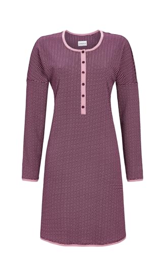Ringella Nachthemd mit Knopfleiste Farbe Purple Wine, im Sale