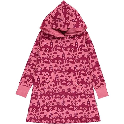 Maxomorra Dress Hoodie Sweat Pink Landscape, 98/104 im Sale