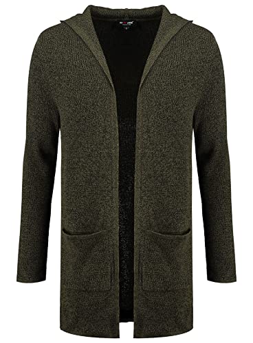 KEY LARGO Herren River Jacket Long Strickjacke, Anthra (1101), im Sale