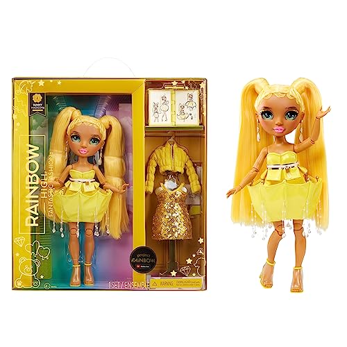 Rainbow High Fantastic Fashion Puppe - Sunny Madison - Gelbe Modepuppe und Spielset mit 2 Outfits & Modeaccessoires - Für Sammler und Kinder von 4-12 Jahren im Sale