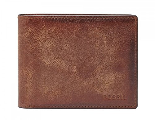 Fossil Brieftasche für Herren Derrick, Leder Bifold braun 11,5 cm x 2 cm B x 9 cm H ML3681200 im Sale