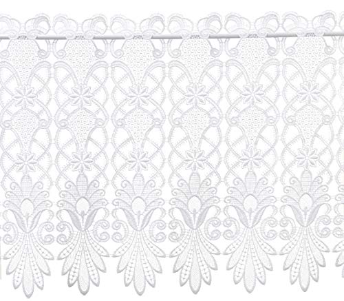 Bistrogardine CountryStyle cm hoch x 112 cm breit weiß Spitze Landhausstil im Sale