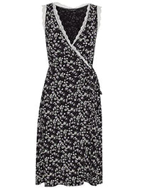 Thumbnail for Vive Maria Midnight Flower Damen Wickelkleid schwarz Allover, im Sale
