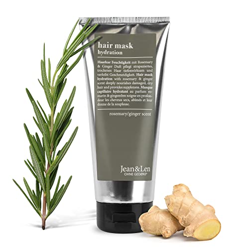 Jean &amp; Len Moisture Hair Treatment Rosemary &amp; Ginger, for severely damaged, dry &amp; dull hair, without parabens, silicones and microplastics, 200 ml