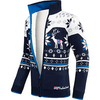 Thumbnail for Nebulus Herren Norweger Strickjacke SVERRE, gefütterte Jacke, mit Reißverschluss, Navy-Offwhite - im Sale