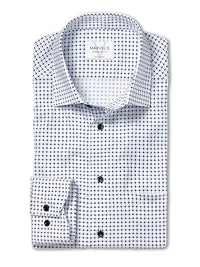 Thumbnail for Marvelis Men's Business Shirt Long Sleeve Non-Iron Modern Fit, Rotational Print, New Kent, Blue 11.45 on Sale