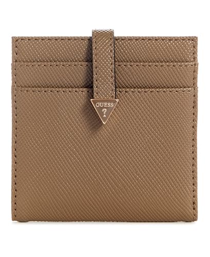 GUESS Damen Laurel Tab Card Case Wallet, Dark Taupe, Einheitsgröße im Sale