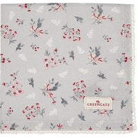 Thumbnail for GreenGate Emberly cloth napkin with lace Pale Grey 40x40cm on sale