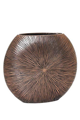 VIVANNO Vase Decorative Floor Vase Decoration Fiberglass ATENA 50 x 55 x 18 cm Silver Black on Sale