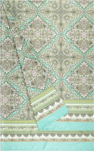Bassetti MARECHIARO foulard made of 100% cotton in Pistachio Green V1, dimensions: 270x270 cm - 9328410 on sale