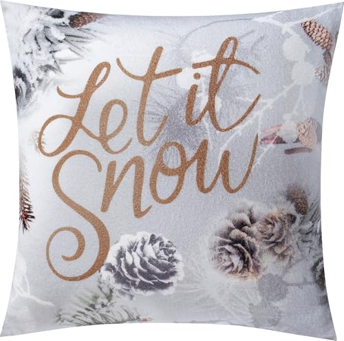 Estella Kissenbezug Let it Snow Silber im Sale