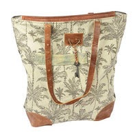 Thumbnail for Colmore Canvas Tasche Palmen Beach Shopper mit Tragegriffen, Leder, Baumwolle - Damen im Sale