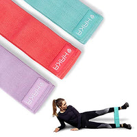 Thumbnail for HAKA Booty Bands 3-Piece Fitness Band Set - Elastic Fitness Band [Non-Slip & Tear-Resistant] - Fabric Resistance Band Set Ideal for Leg and Butt Workouts, Includes eBook