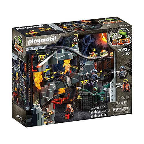 PLAYMOBIL Dino Rise 70925 Dino Mine, Mine Train with Vehicles and Traps, Toy for Children Ages 5 and Up on Sale