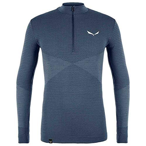 Salewa Zebru Responsive Half Zip T-Shirt Herren, Blau, im Sale