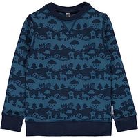 Thumbnail for Maxomorra Pullover/Biobaumwolle / blau mit Landschaft im Sale