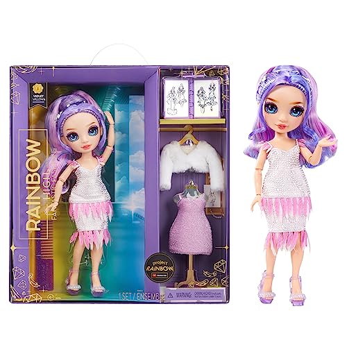Rainbow High Fantastic Fashion Puppe - Violet Willow - Lila Modepuppe und Spielset mit 2 Outfits & Modeaccessoires - Für Sammler und Kinder von 4-12 Jahren im Sale