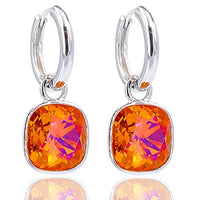 Thumbnail for Creolen mit Charm Anhänger 925 Silber Ohrringe Marken Kristalle aus Österreich NOBEL SCHMUCK im Sale