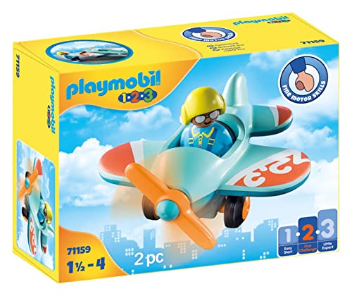 PLAYMOBIL 1.2.3 71158 Fun on The Farm, Developmental Early Learning Toys for Toddlers, Farm Animals Toy for Children from 18 Months to 4 Years in Sale