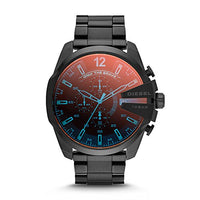 Thumbnail for Diesel Herrenuhr Mega Chief, Chronographenwerk, 59 mm, schwarzes Edelstahlgehäuse mit Edelstahlarmband, DZ4318 im Sale