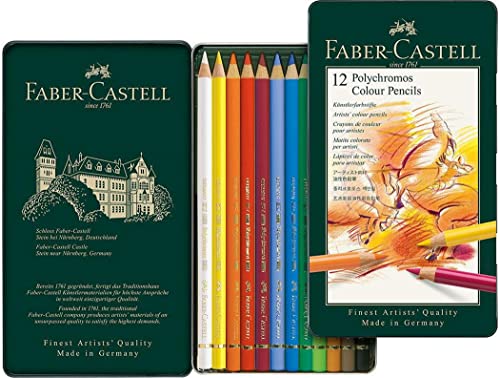 FABER-CASTELL 110024 - Künstlerfarbstift, 24 Polychromos Metalletui im Sale