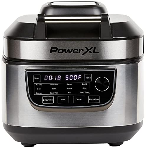 PowerXL Multicooker - 12 in 1 Multikocher mit Warmhaltefunktion - Heißluftfritteuse, Backofen, Bratpfanne, Reiskocher uvm. - 5,7 Liter Fassungsvermögen - 12 Kochprogramme - Airfryer - Kaloriensparend im Sale