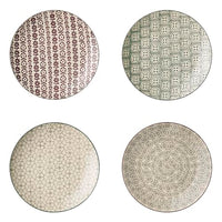 Thumbnail for Bloomingville Teller Karine, grau grün lila, Keramik, 4er Set, 20 cm im Sale
