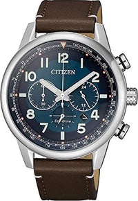 Thumbnail for Citizen Herren Analog Eco-Drive Uhr mit Leder Armband CA4420-13L, Silber im Sale
