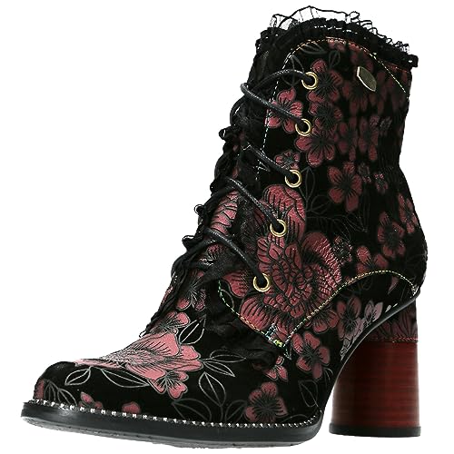 Laura Vita Damen Stiefelette Ankle Leder Schnürung Reißverschluss Gucstoo 11, im Sale