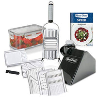 Thumbnail for Genius Nicer Dicer Speed Deluxe-Set 13-teilig Handhobel V-Hobel - Verstellbarer Hobel manuell mit V-Klinge aus Edelstahl - Gemüseschneider Gemüsehobel mit Julienne-schneider, Silber im Sale