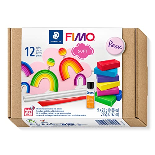 STAEDTLER FIMO soft Basic-Set mit 9 Halbblöcken à 25 g im Sale