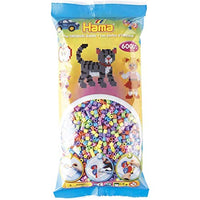 Thumbnail for Hama Beads 205-50 Iron-on Beads Bag with approx. 6,000 colorful midi craft beads with a diameter of 5 mm in a pastel mix, creative crafting fun for all ages on sale