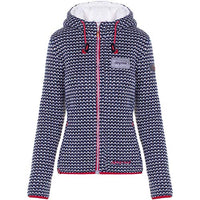 Thumbnail for Almgwand W Münsterhöhe Blau - Trendige warme Damen Strickfleece Jacke, im Sale