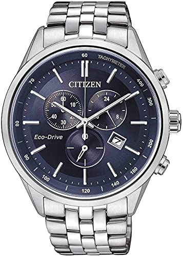 Citizen Men's Chronograph Eco-Drive Watch with Stainless Steel Bracelet AT2141-52 on Sale