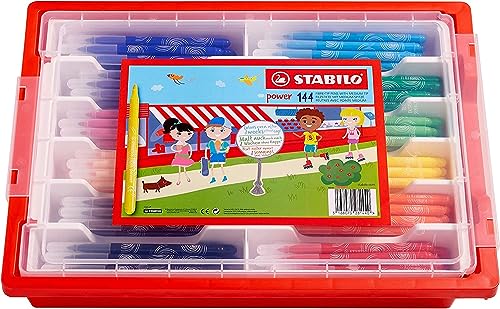 Filzstift - STABILO power - 144er Box - mit 12 verschiedenen Farben im Sale