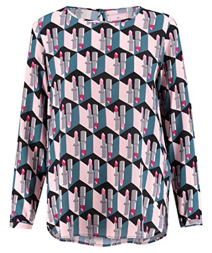 Lieblingsstück Langarm Blusenshirt RAQUELK Rundhals Muster rosa im Sale
