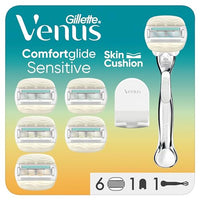 Thumbnail for Gillette Venus Comfortglide 5 Sensitive, Rasierer Damen, Damen Rasierer + 6 Ersatzklingen im Sale