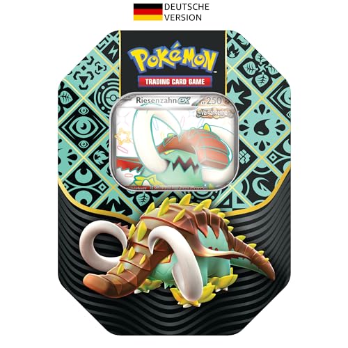 Pokémon Trading Card Game: Tin Box Crimson &amp; Purple – Paldea's Fates – Giant Fang-ex (1 Holographic Promo Card &amp; 4 Booster Packs) on Sale