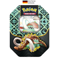 Thumbnail for Pokémon Trading Card Game: Tin Box Crimson & Purple – Paldea's Fates – Giant Fang-ex (1 Holographic Promo Card & 4 Booster Packs) on Sale