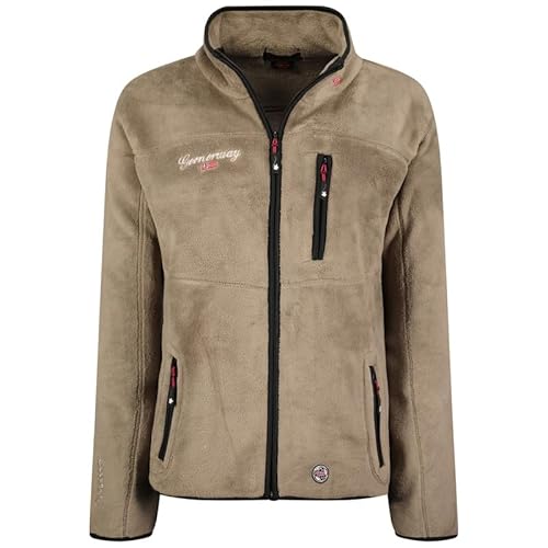 Geographical Norway Tamoureuse Lady - Fleece Jacket Women Warm Close Zip - Jacket Fleece Autumn Winter Spring Warm Women - Long Sleeve Pullover Soft Comfort Outdoor (Mole Grey M) on Sale