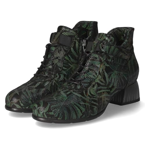 Simen women's lace-up ankle boots, green suede, on sale