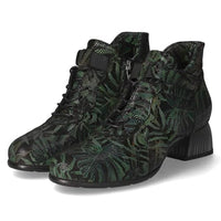 Thumbnail for Simen Damen Schnürstiefeletten/Ankle Boots Grün Rauleder, im Sale