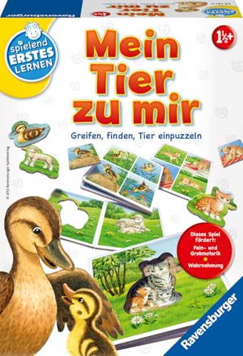 Ravensburger 24731 - Mein Tier zu mir - Puzzelspiel für die Kleinen - Spiel für Kinder ab 1 und 1/2 Jahren, Spielend erstes Lernen für 1-4 Spieler im Sale