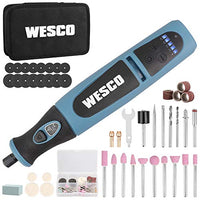 Thumbnail for WESCO Cordless Multi-Tool, 7.2V Rotary Tool with 45 Accessories, 5000-25000 RPM, 5 Variable Precise Speed ​​Controls, with LED Light, Charging Indicator, Bag, for DIY and Craftsmen