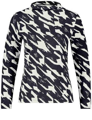 Gerry Weber Damen 370045-44006-1109 T-Shirt, Schwarz/Ecru Houndstooth Big, 46 EU im Sale