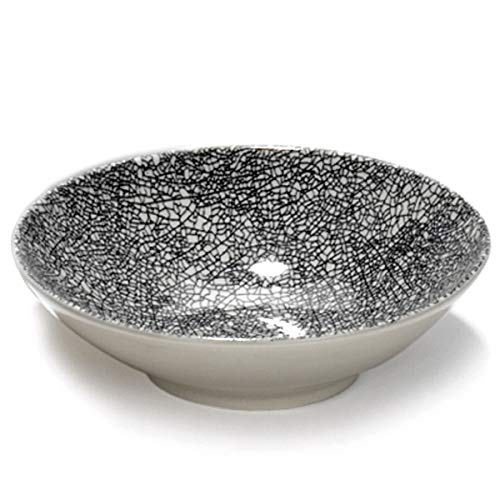 Lambert - Kaori - Bowl - Ø: 19 cm - Black and White - with elegant crackle glaze - 1 piece - Stoneware on sale