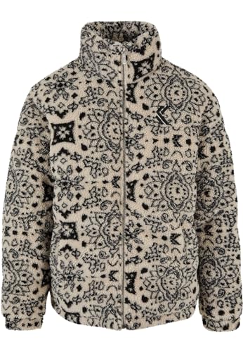 Karl Kani Damen KM233-024-1 KK Og Paisley Teddy Puffer Jacket Offwhite/Black im Sale
