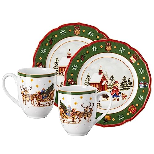 Hutschenreuther Happy Wintertime H. Wintertime Green Set 4-tlg. im Sale